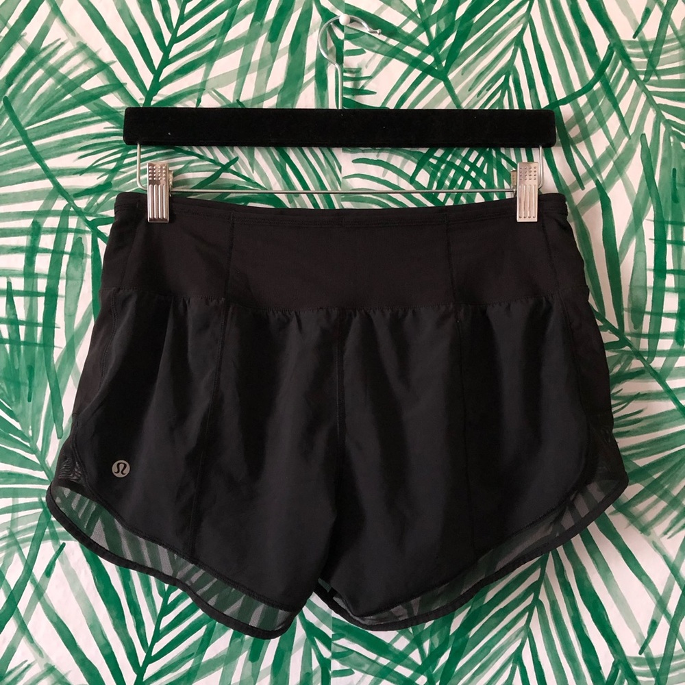 Lululemon Black Mind Over Miles Shorts Size 6